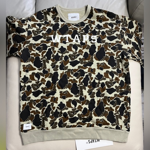 NWT - WTAPS Men’s Relaxed Fit Camo Sweatshirt - Made in Japan - Size 3 / US L - Picture 5 of 13